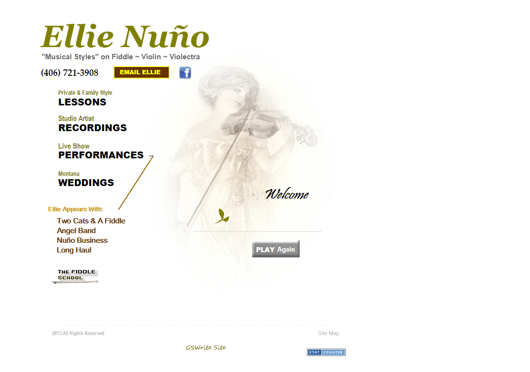 Master Violinist Ellie Nuno is available for performances private and public.