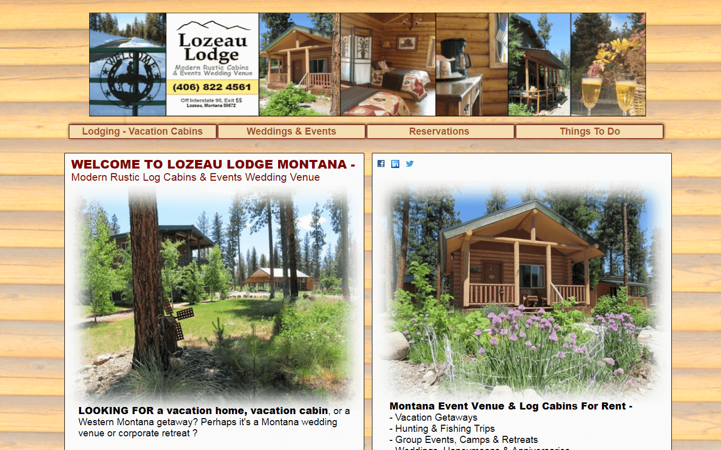 Lozeau Lodge Montana offers modern Cabin Rental and Wedding Event Venue