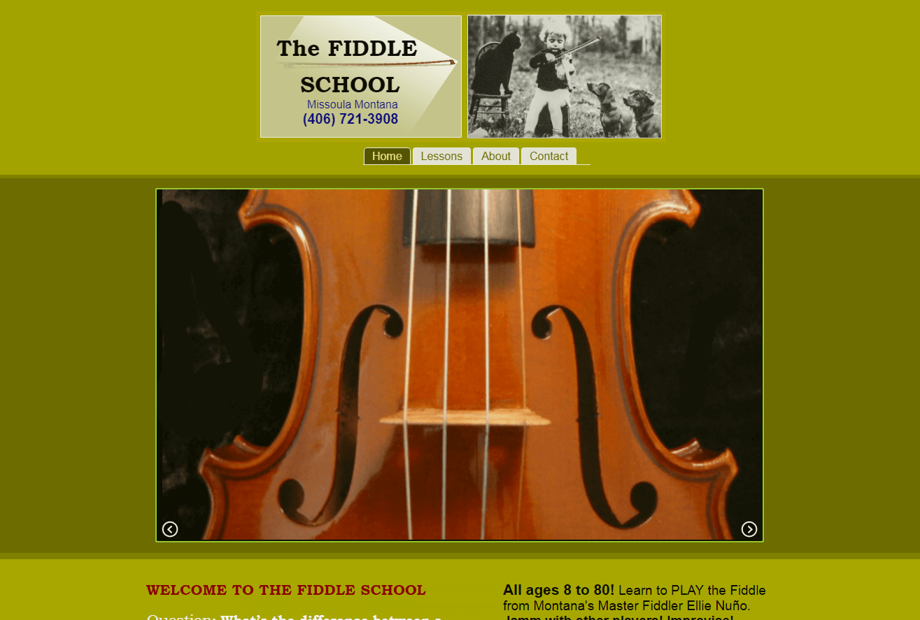 The Fiddle School offers lessons in Missoula Montana by Master Ellie Nuno